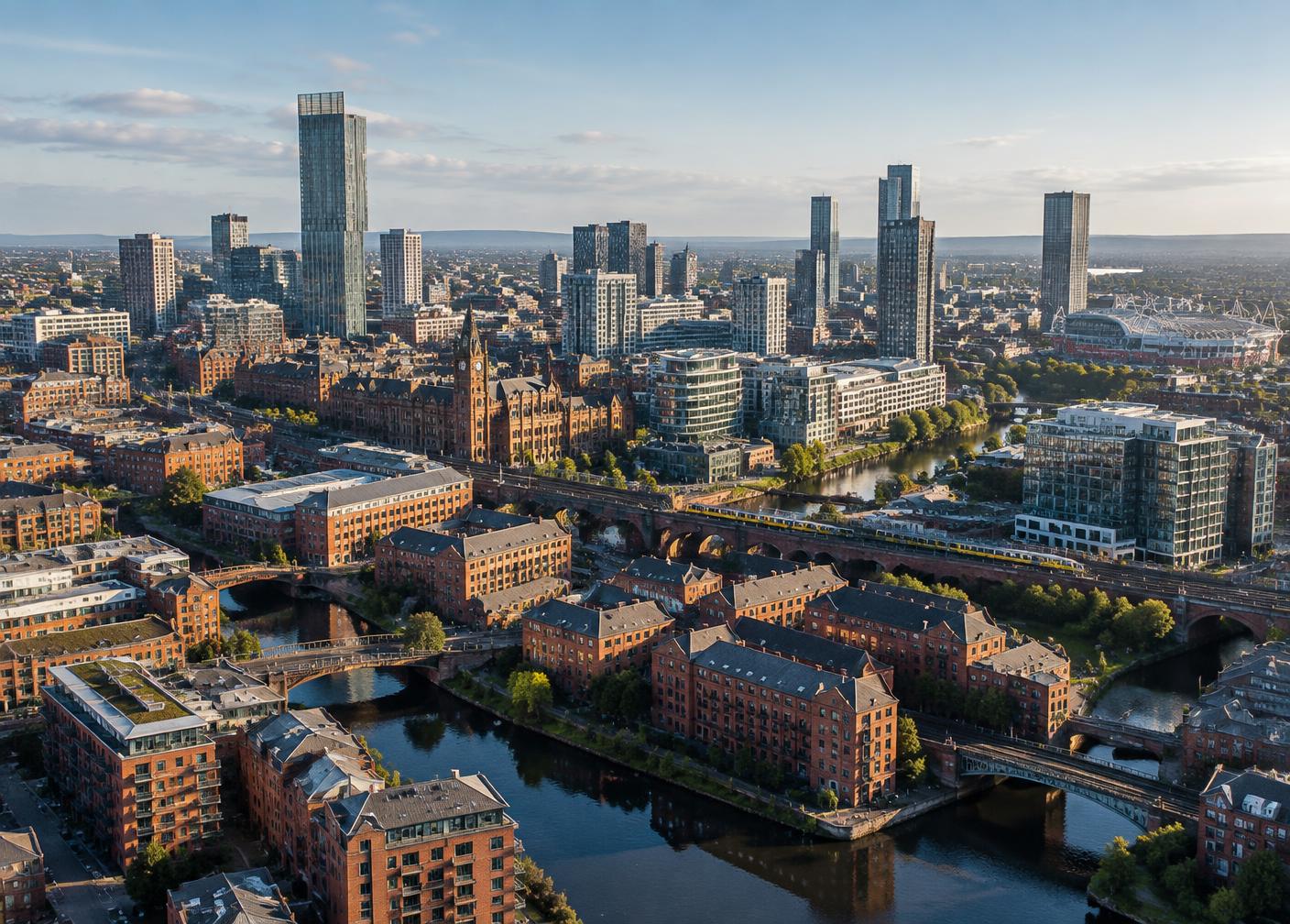 Manchester city centre, the destination for the demonstration journey